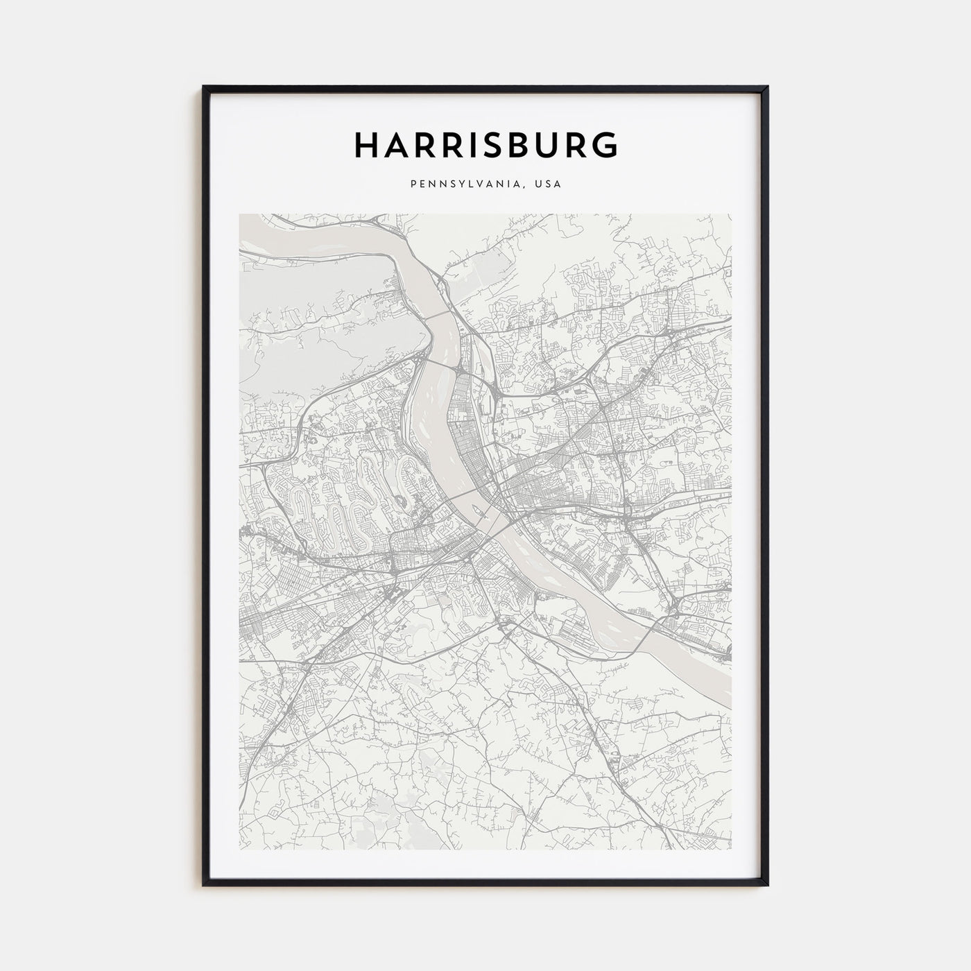 Harrisburg Map Portrait Poster