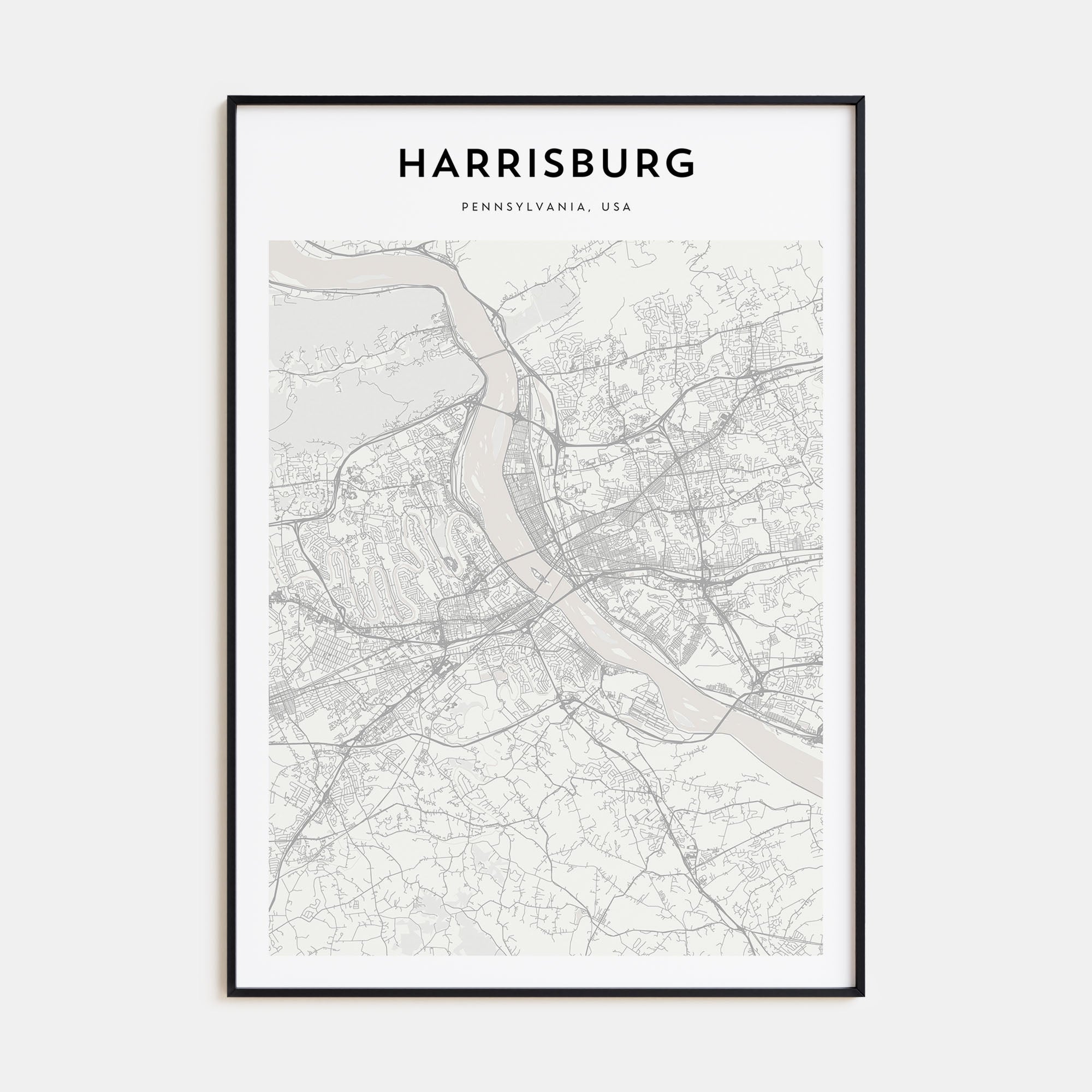 Harrisburg Map Portrait Poster