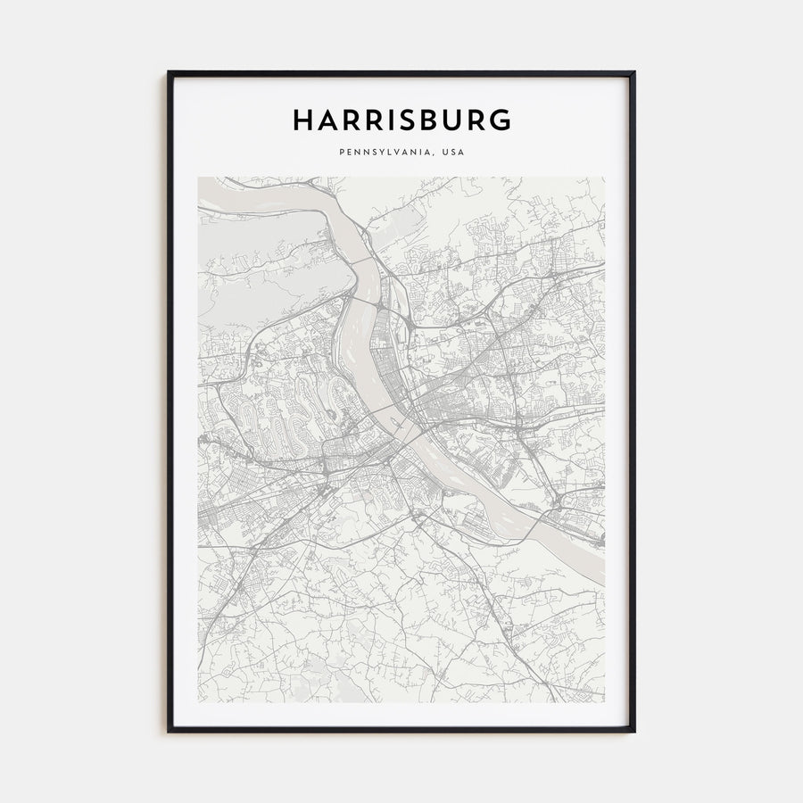 Harrisburg Map Portrait Poster