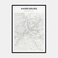 Harrisburg Map Portrait Poster