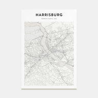 Harrisburg Map Portrait Poster