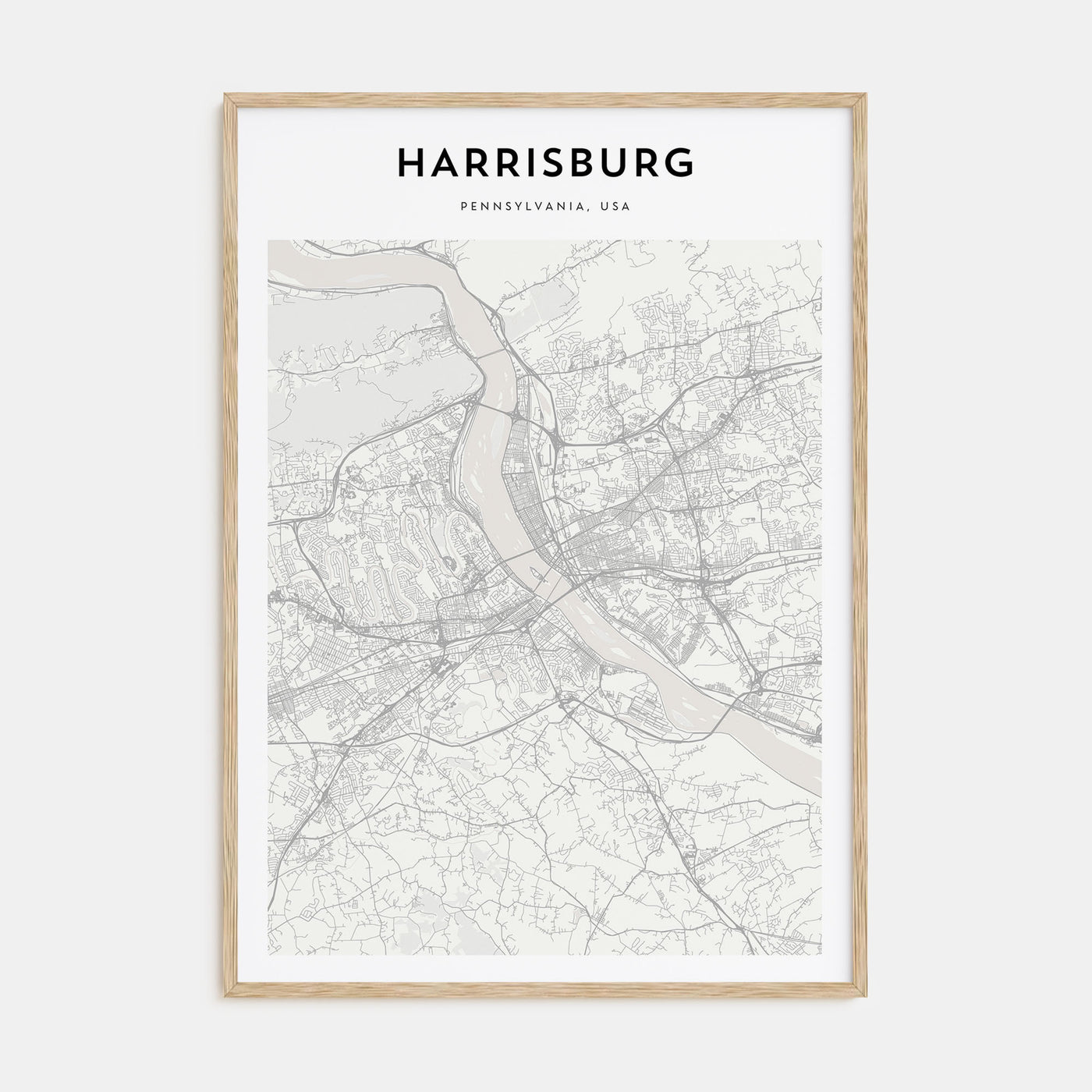 Harrisburg Map Portrait Poster