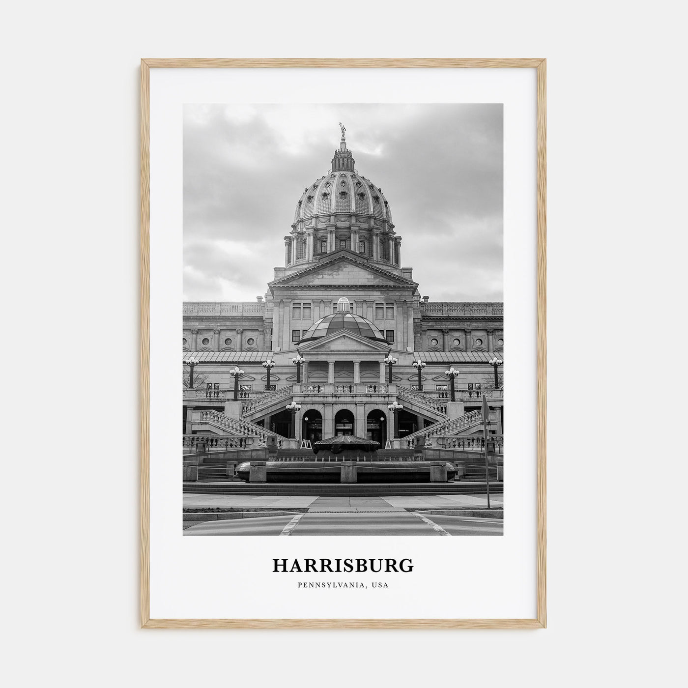 Harrisburg Portrait B&W Poster