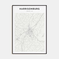 Harrisonburg Map Portrait Poster
