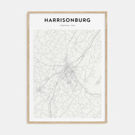 Harrisonburg Map Portrait Poster