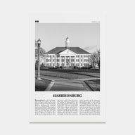 Harrisonburg Travel B&W Poster