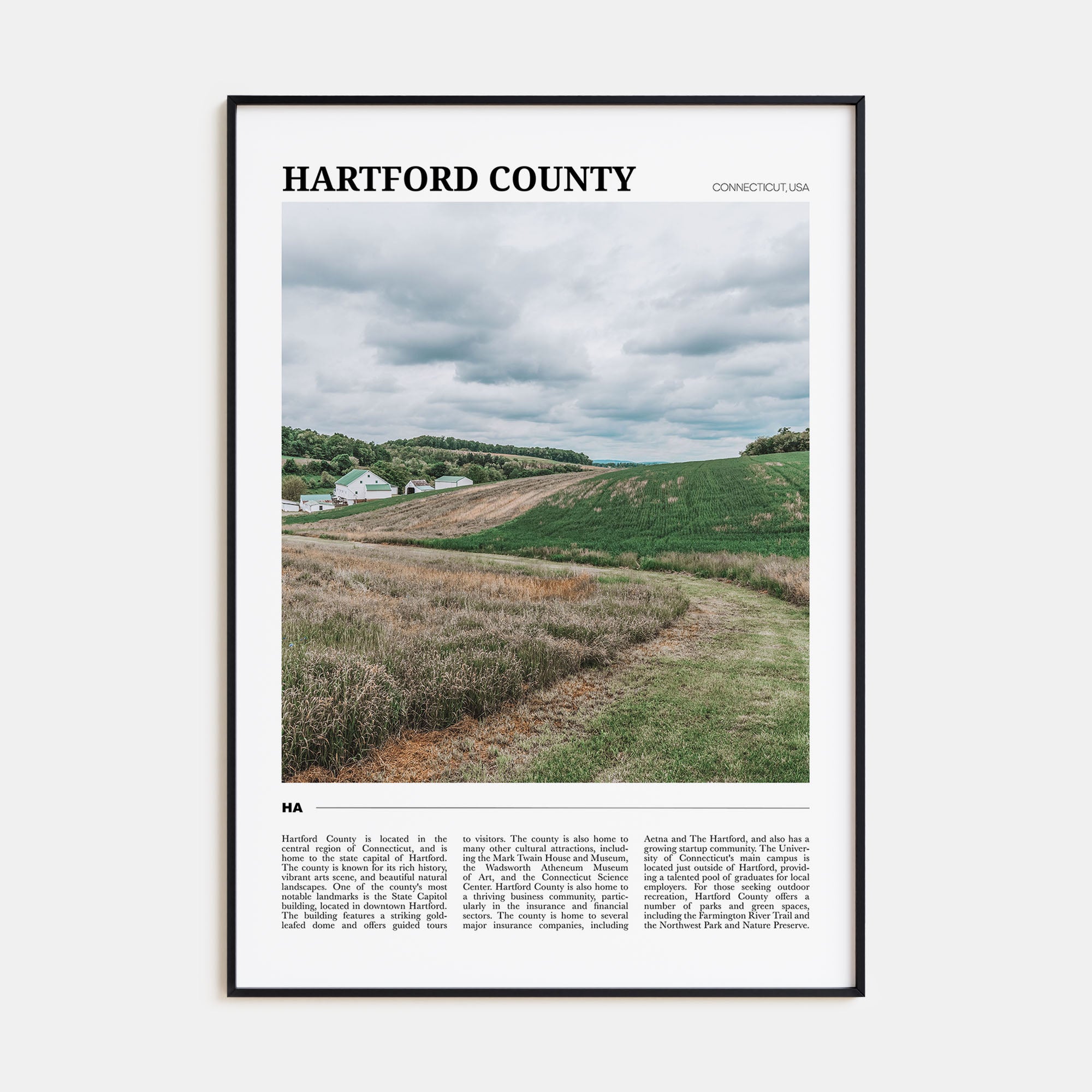 Hartford County Travel Color Poster