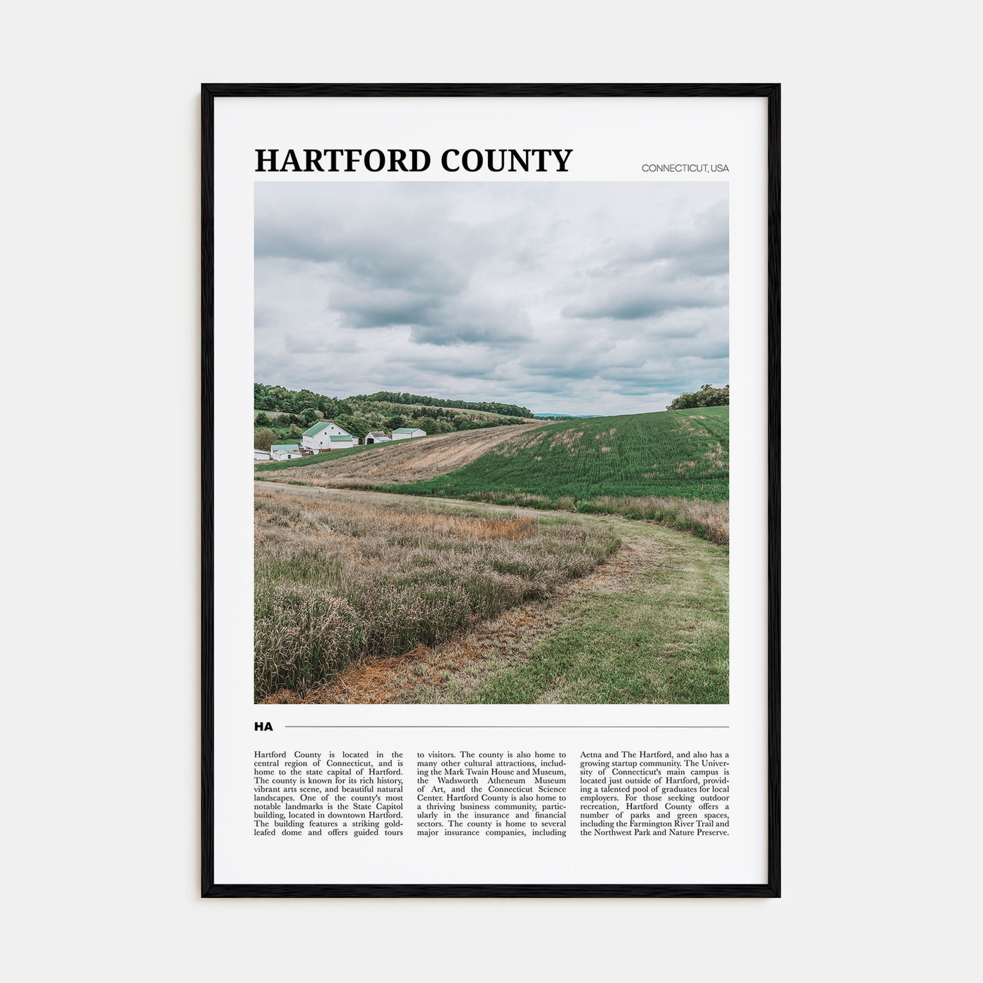 Hartford County Travel Color Poster
