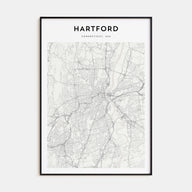 Hartford Map Portrait Poster
