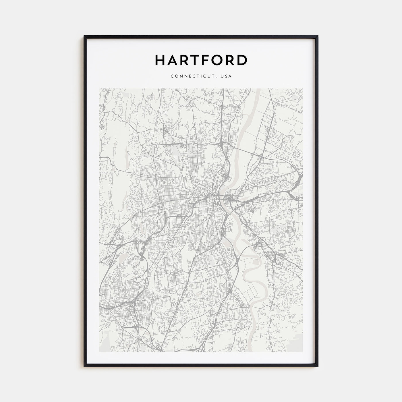 Hartford Map Portrait Poster