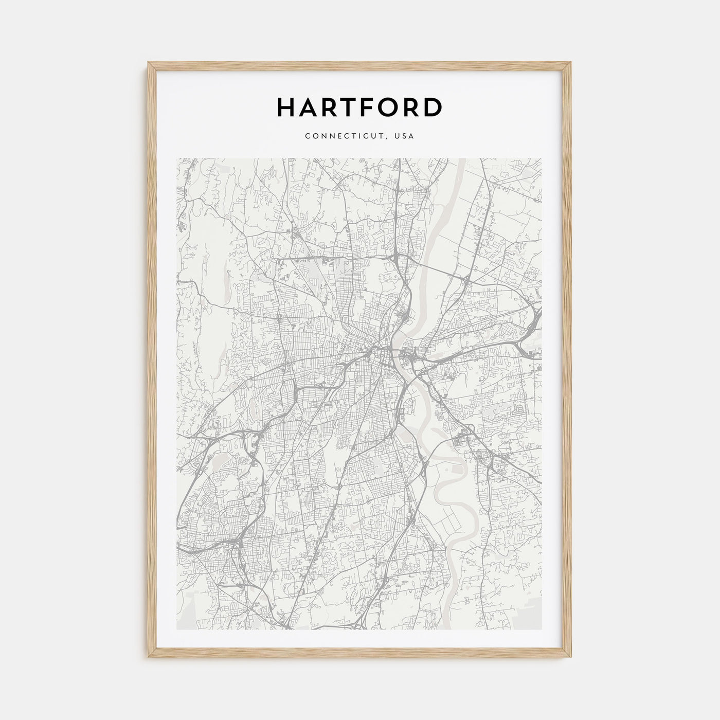 Hartford Map Portrait Poster