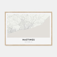 Hastings Map Landscape Poster
