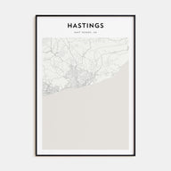 Hastings Map Portrait Poster