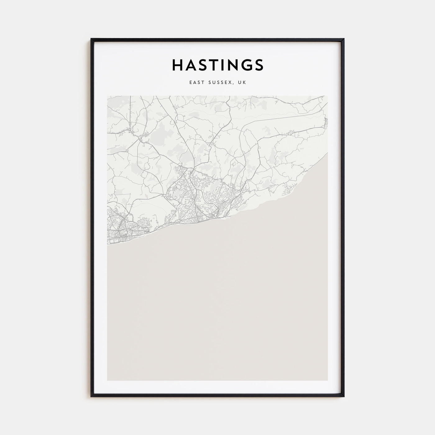 Hastings Map Portrait Poster