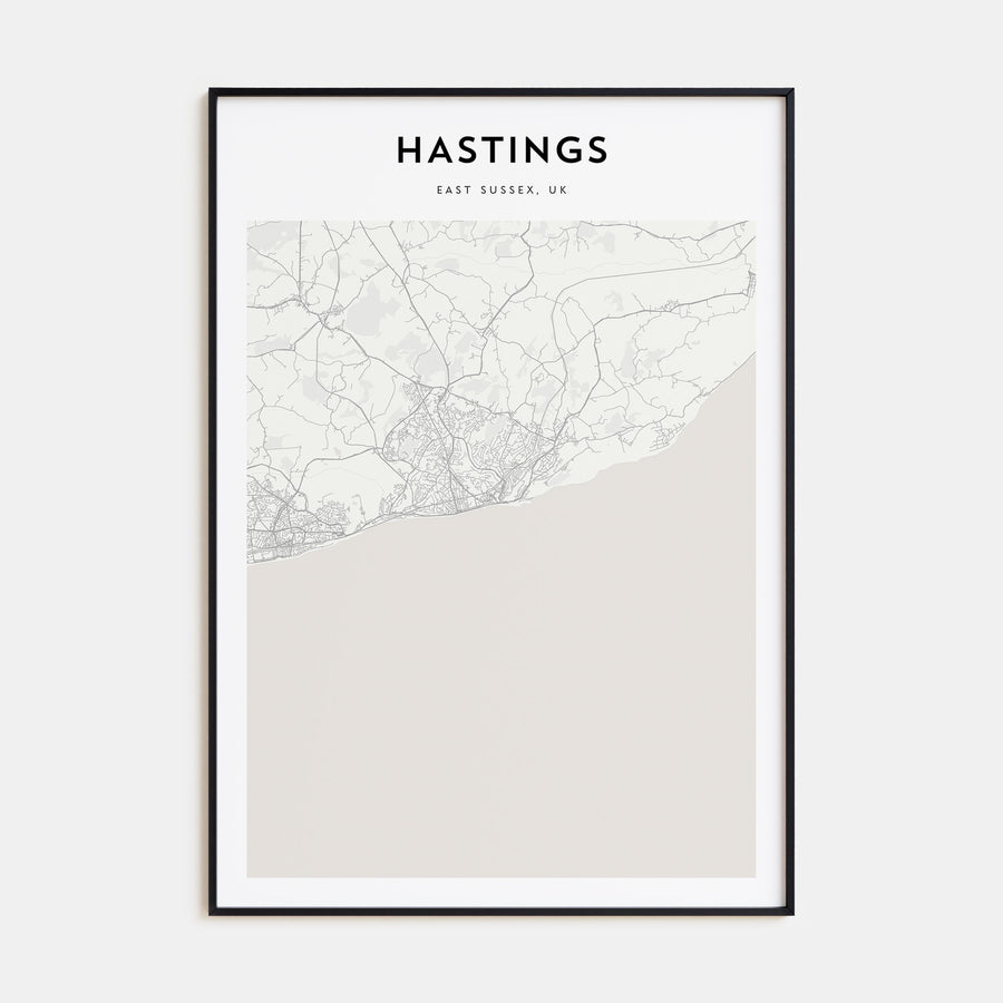 Hastings Map Portrait Poster