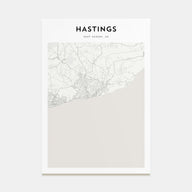Hastings Map Portrait Poster