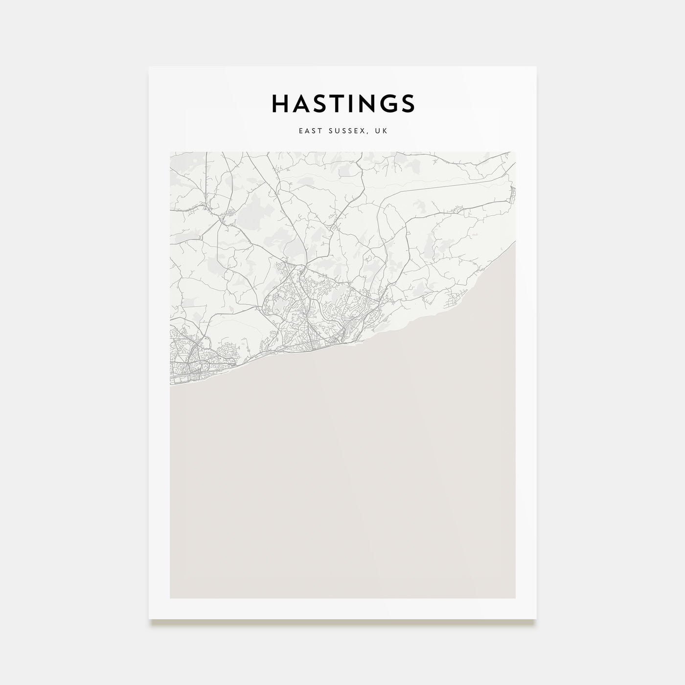 Hastings Map Portrait Poster