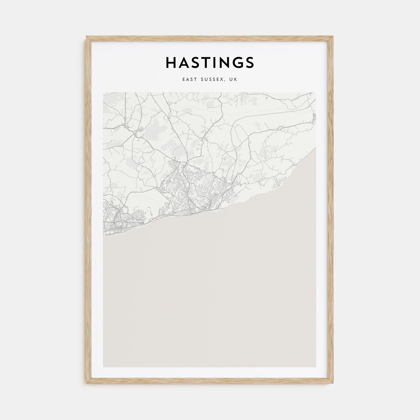 Hastings Map Portrait Poster