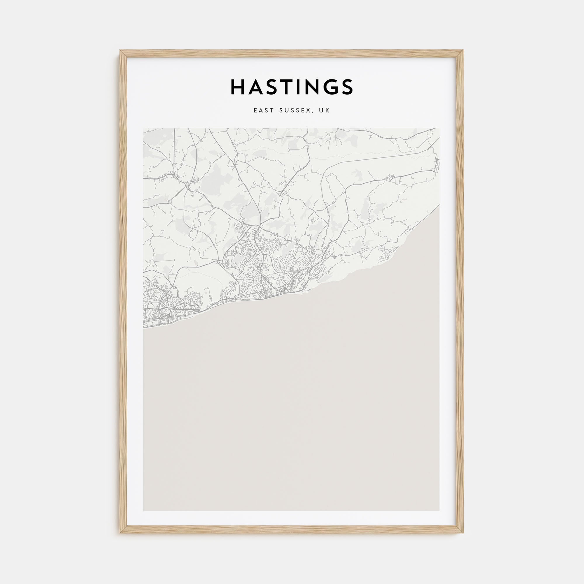 Hastings Map Portrait Poster