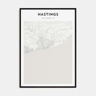 Hastings Map Portrait Poster