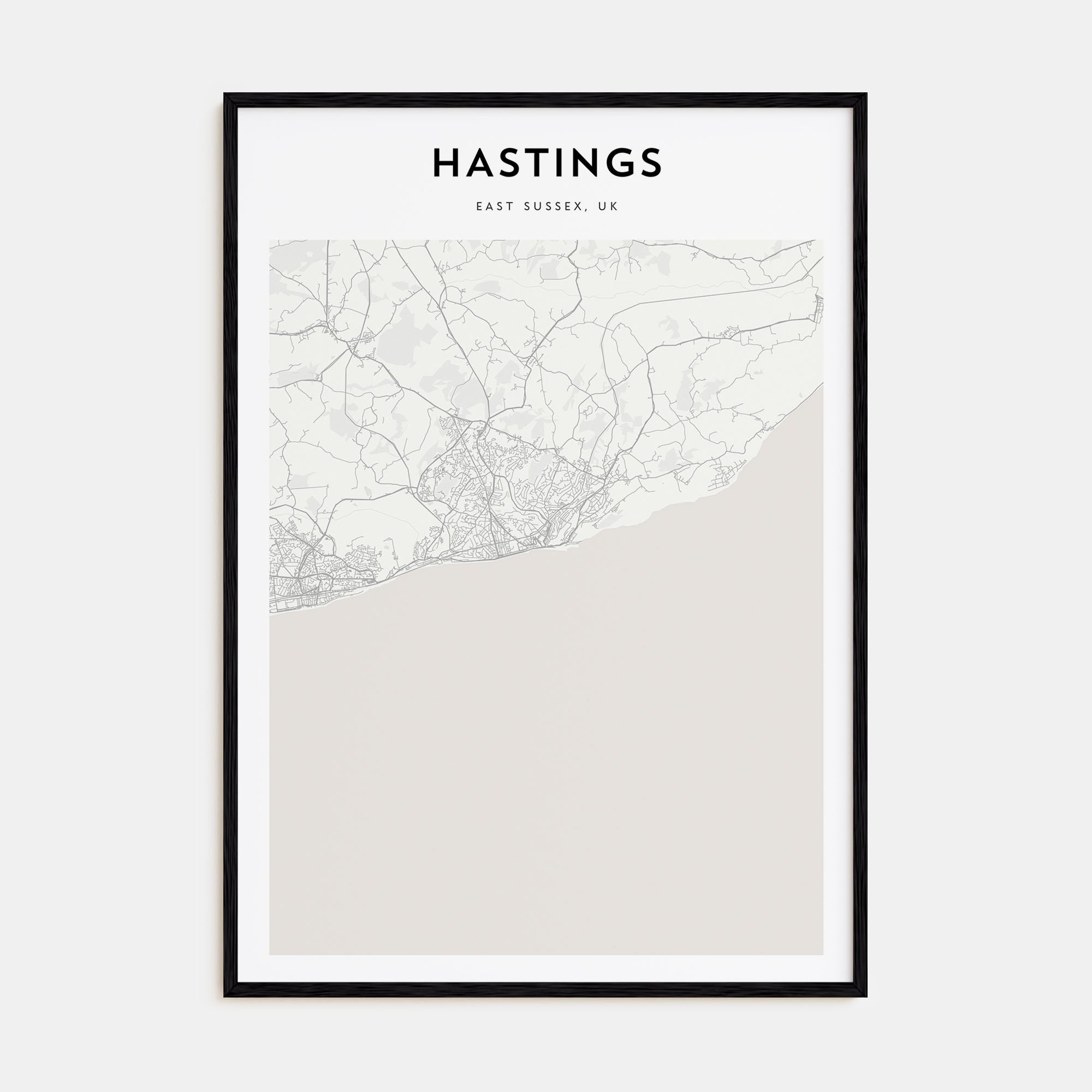 Hastings Map Portrait Poster