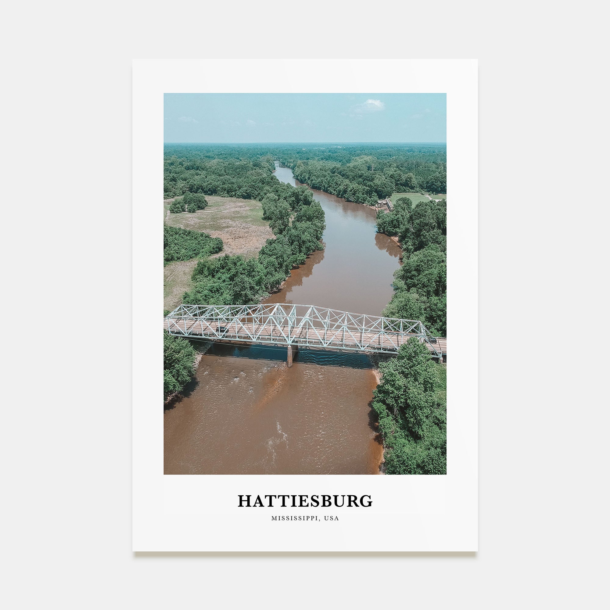 Hattiesburg Portrait Color Poster