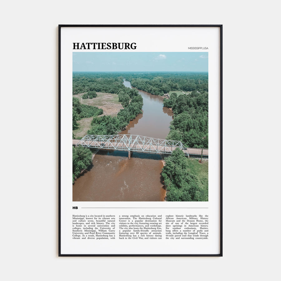 Hattiesburg Travel Color Poster