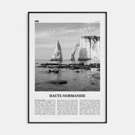 Haute Normandie Travel B&W Poster