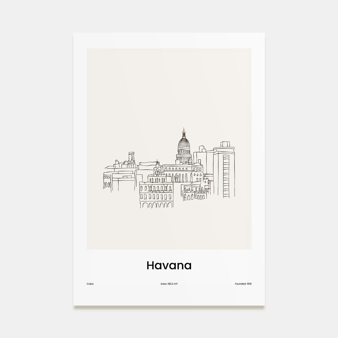 Havana Drawn Poster