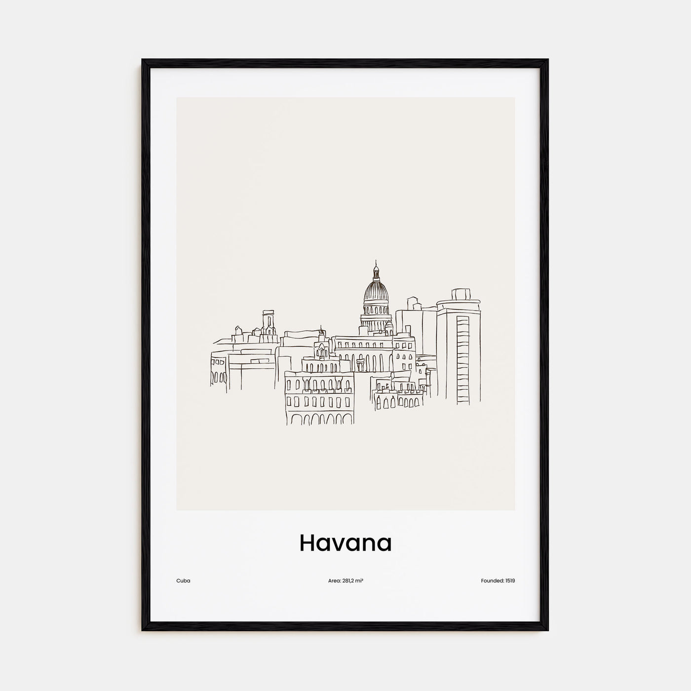 Havana Drawn Poster