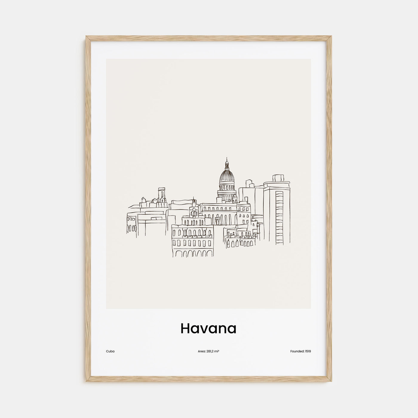 Havana Drawn Poster
