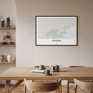 Havana Map Landscape Poster