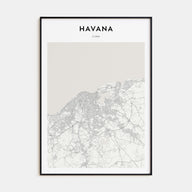 Havana Map Portrait Poster