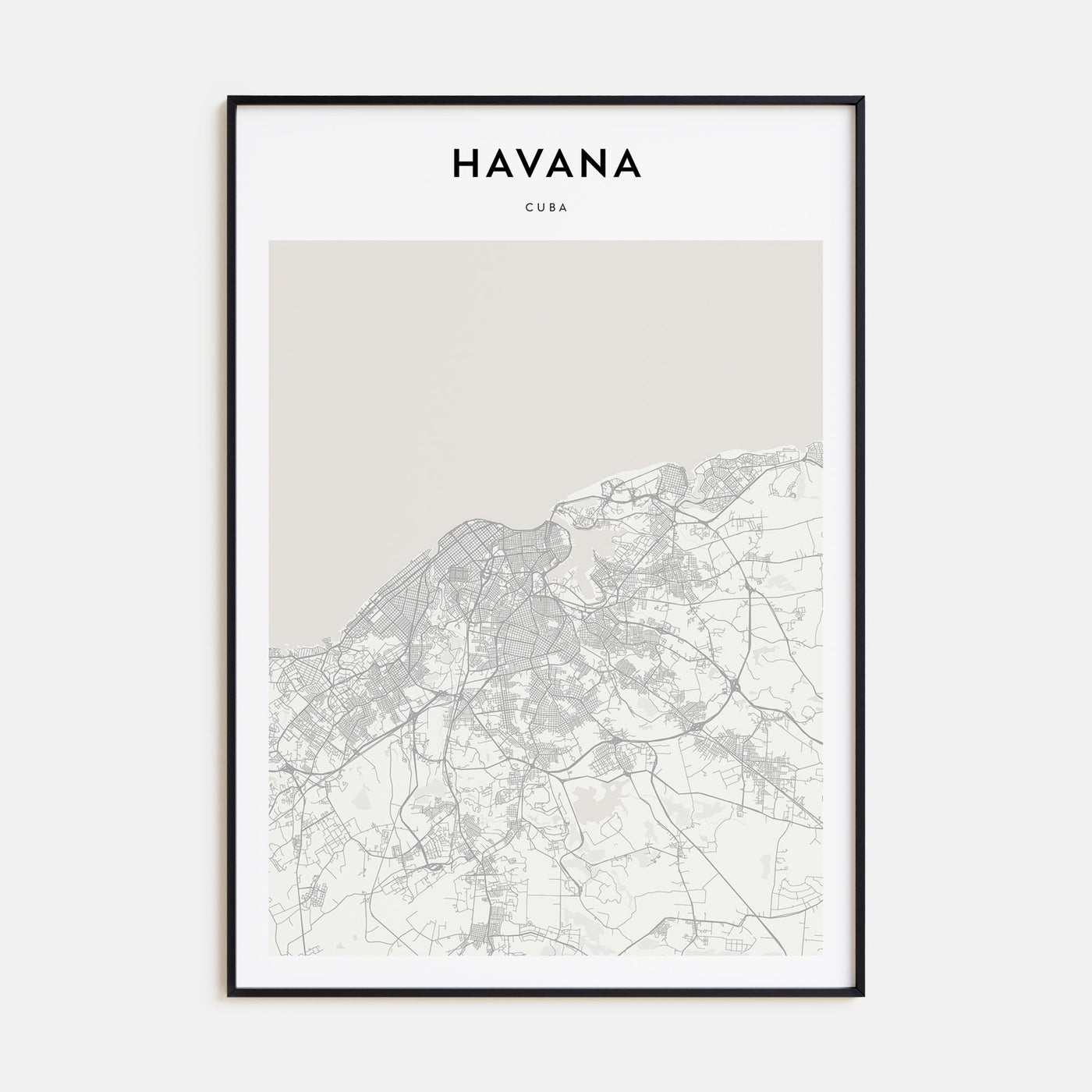Havana Map Portrait Poster
