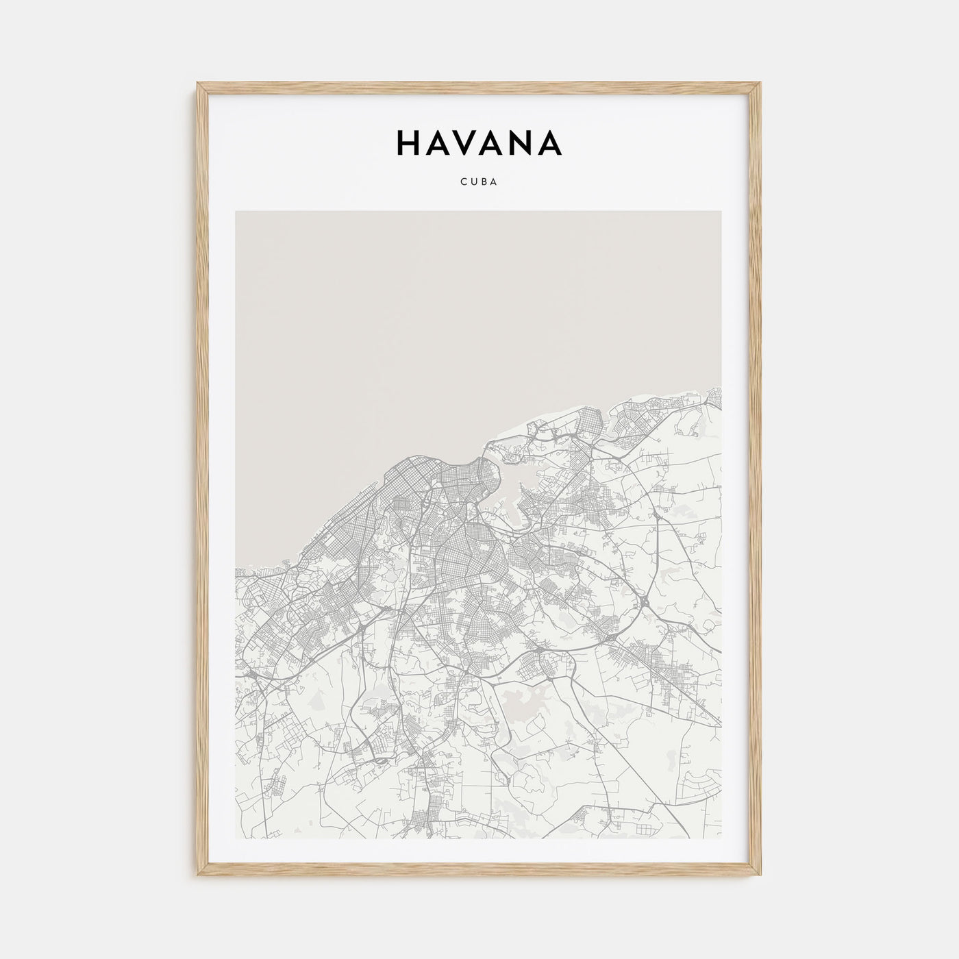 Havana Map Portrait Poster