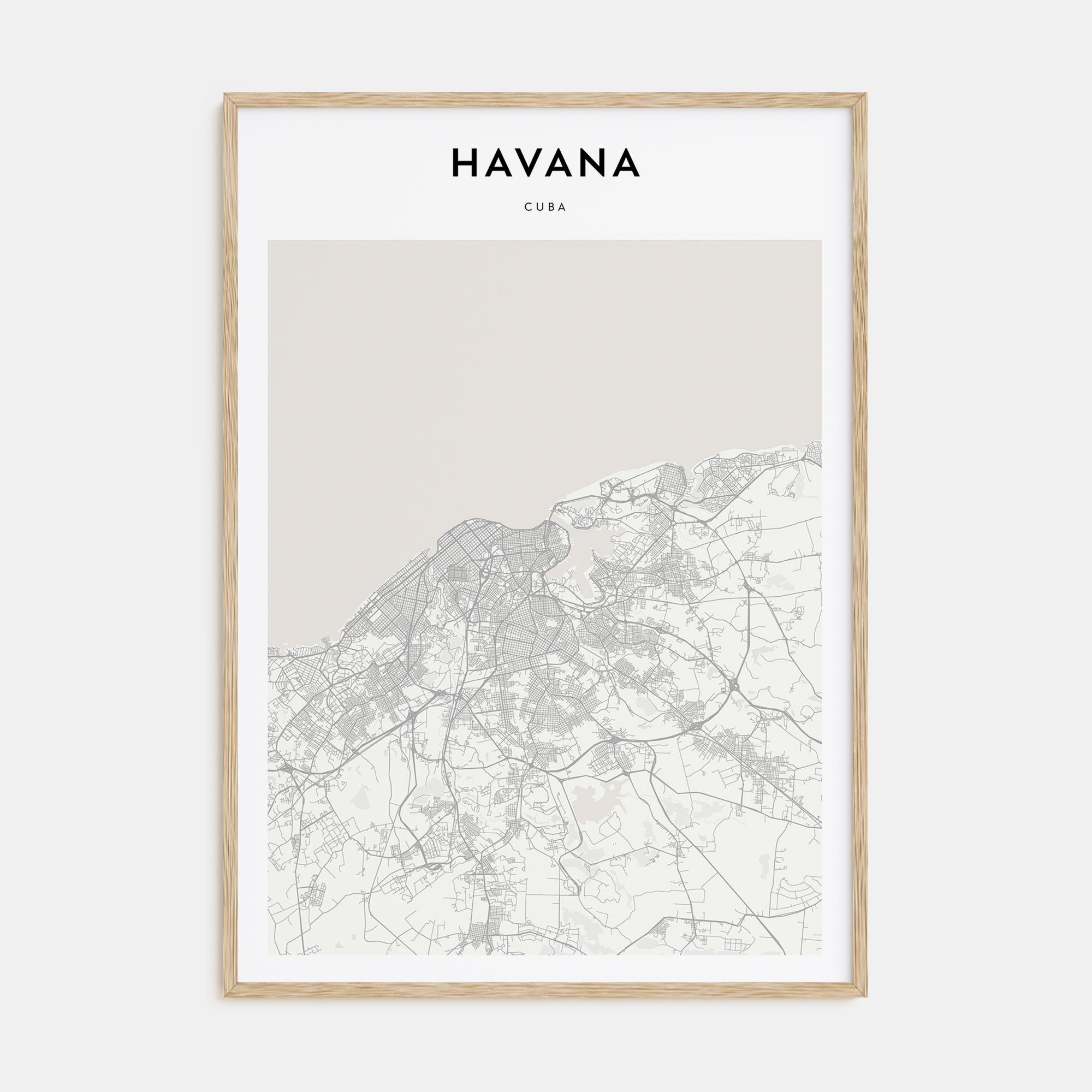 Havana Map Portrait Poster