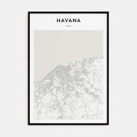 Havana Map Portrait Poster