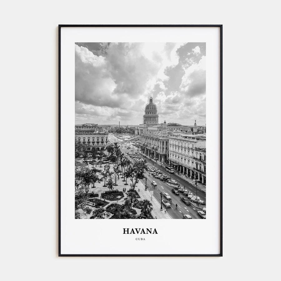Havana Portrait B&W No 1 Poster