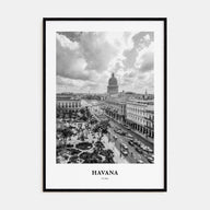 Havana Portrait B&W No 1 Poster