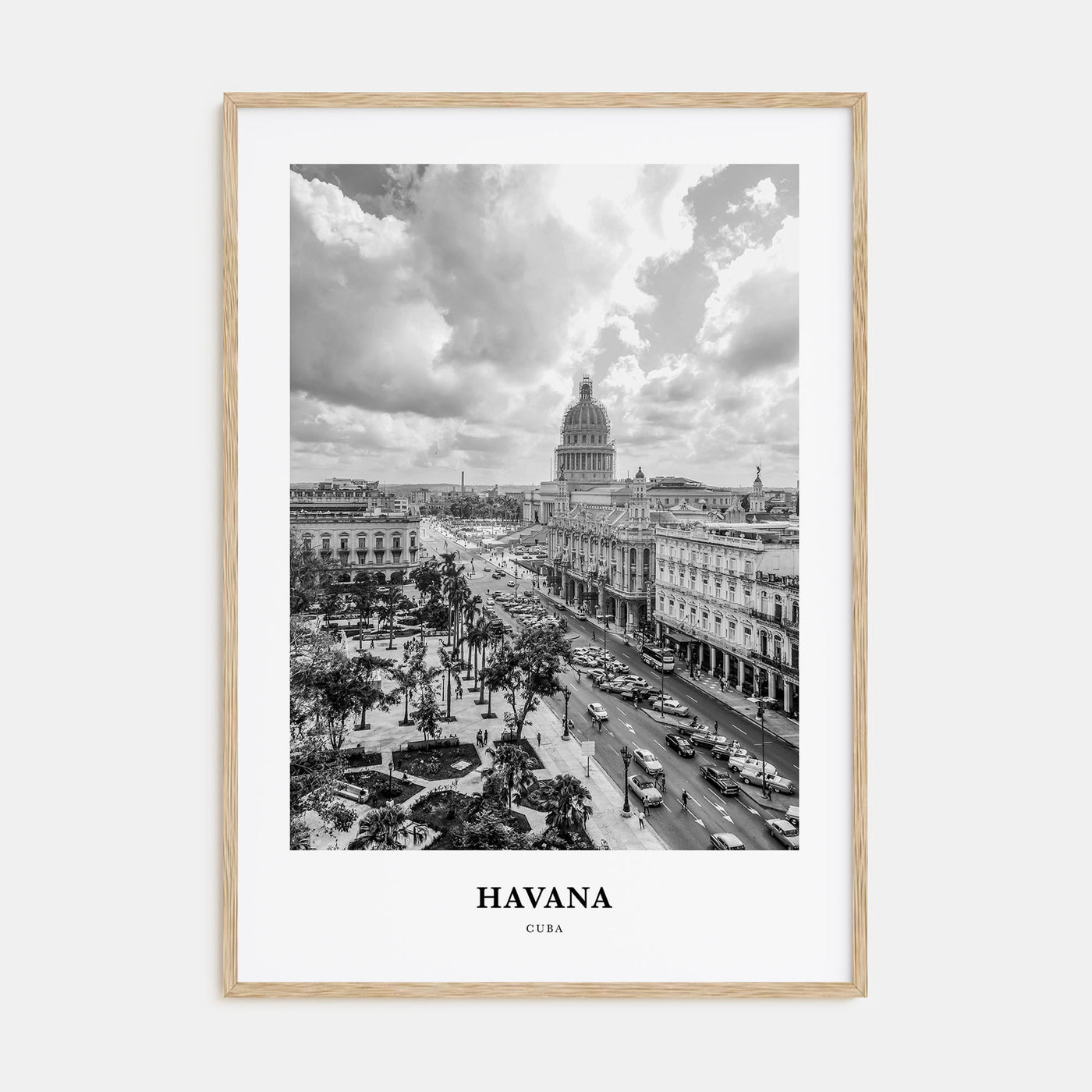 Havana Portrait B&W No 1 Poster