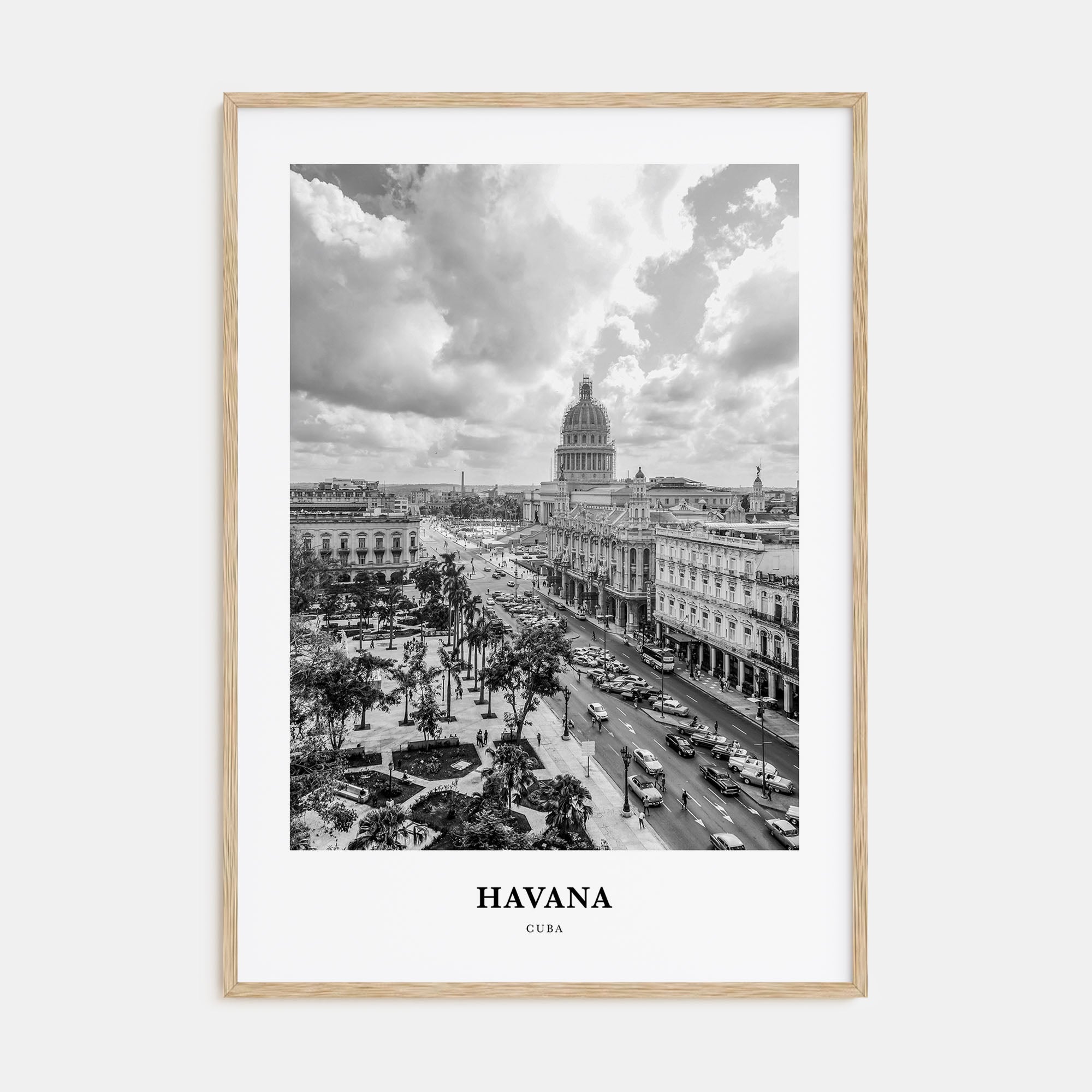 Havana Portrait B&W No 1 Poster