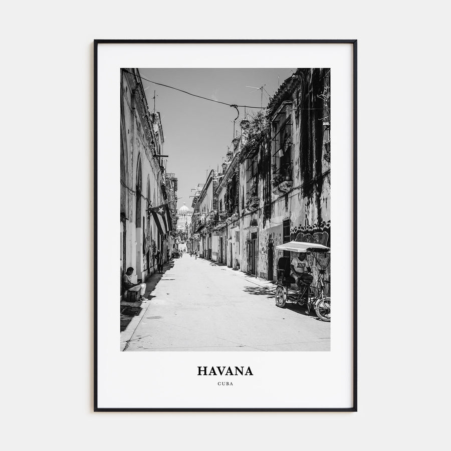 Havana Portrait B&W No 2 Poster