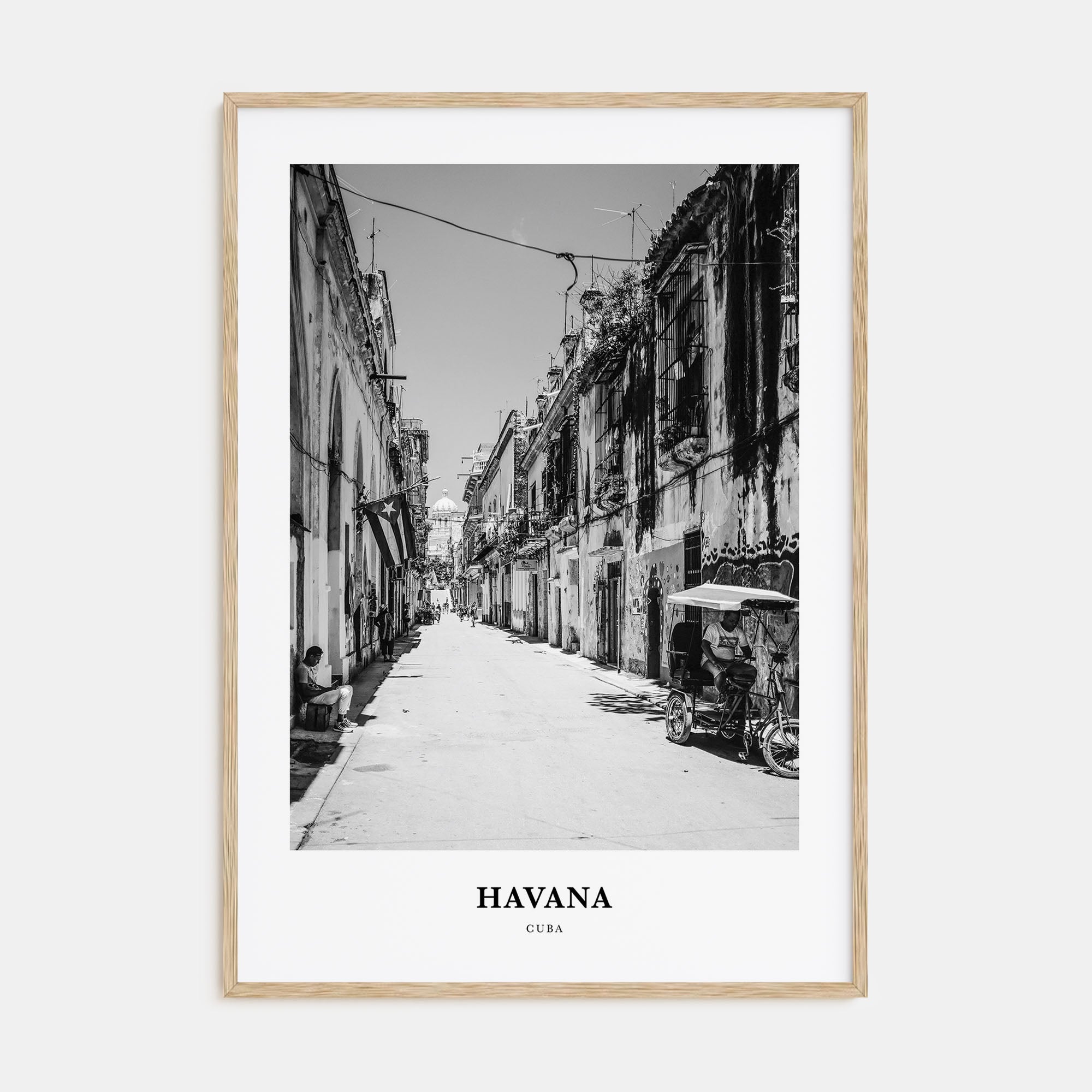 Havana Portrait B&W No 2 Poster