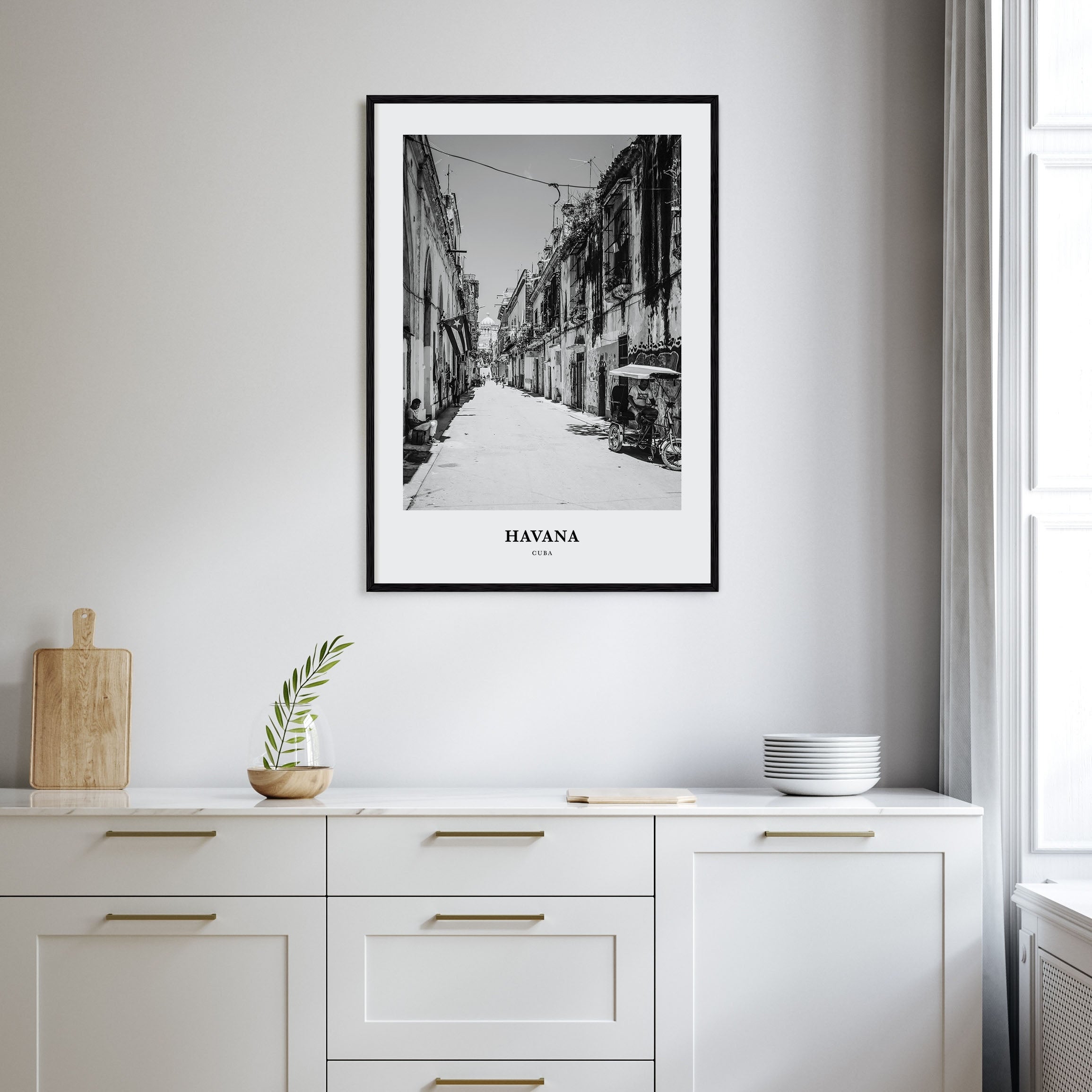 Havana Portrait B&W No 2 Poster