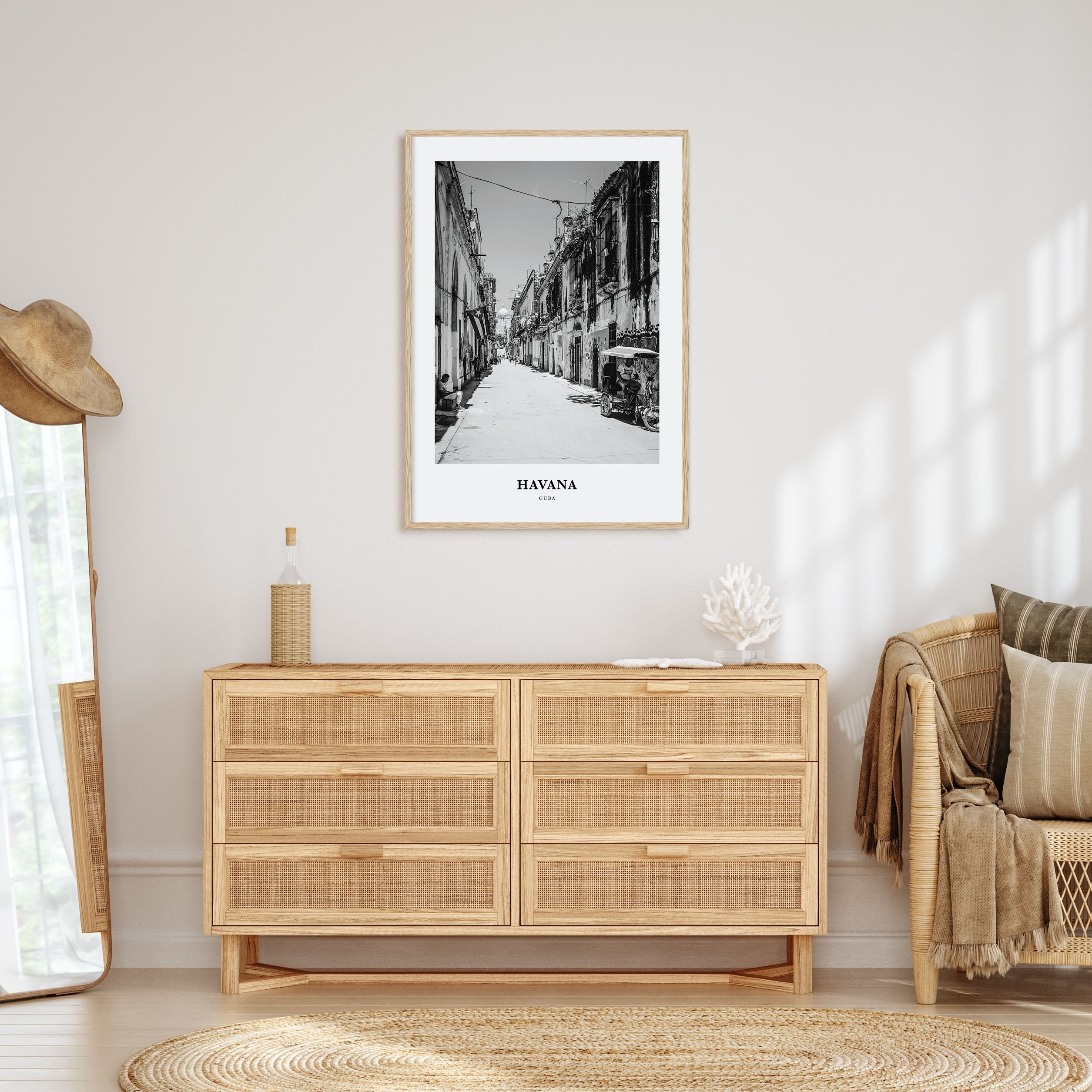 Havana Portrait B&W No 2 Poster