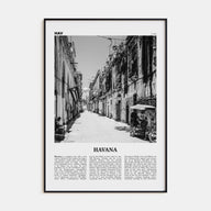 Havana Travel B&W No 2 Poster