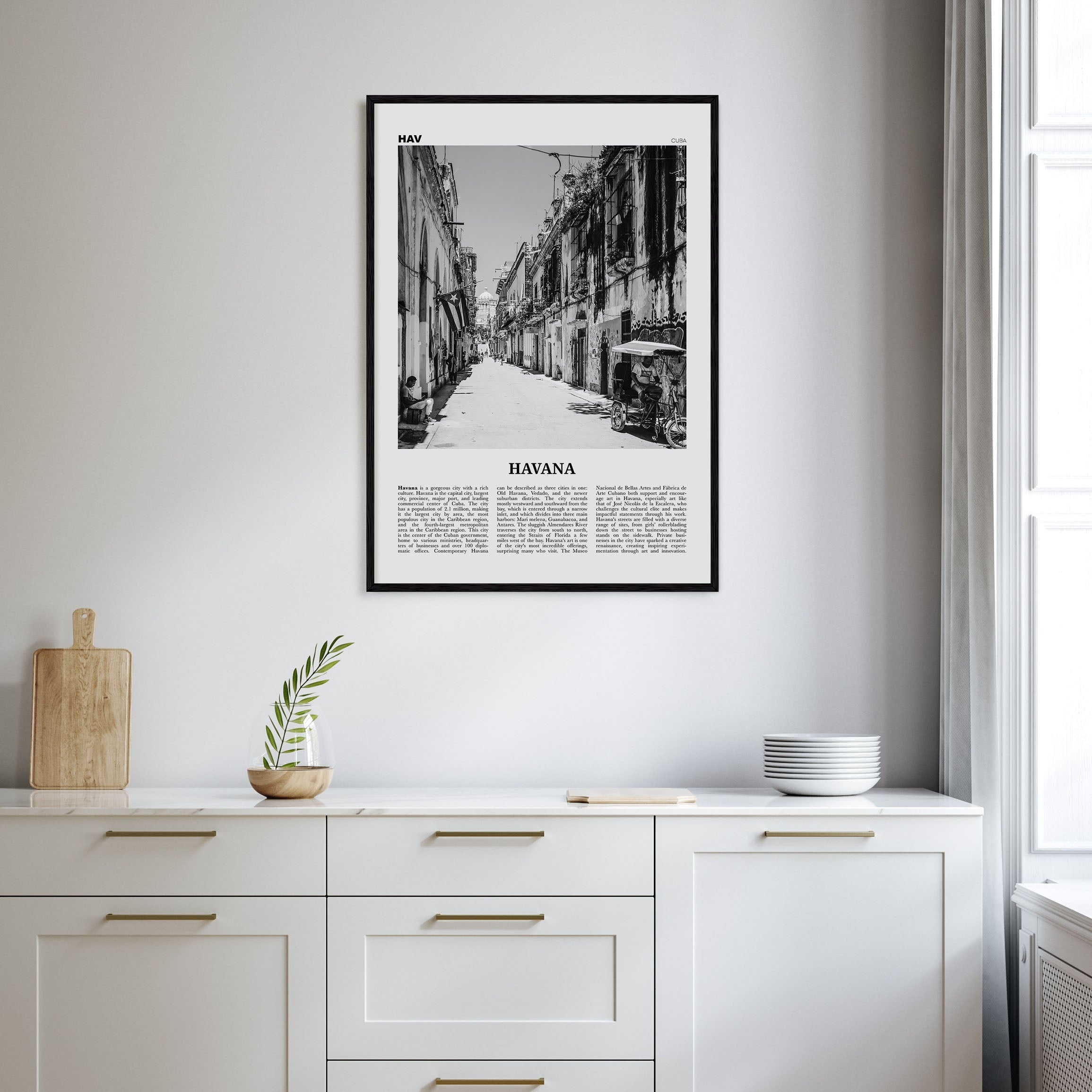 Havana Travel B&W No 2 Poster