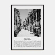 Havana Travel B&W No 2 Poster