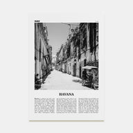 Havana Travel B&W No 2 Poster