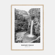 Havasu Falls Portrait B&W Poster
